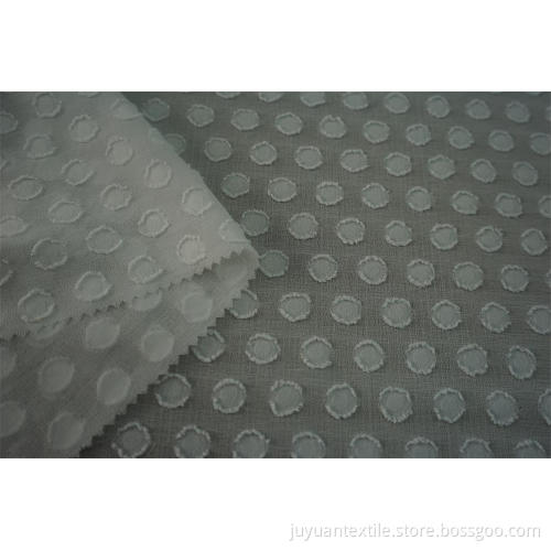 Polyester Polka Dot Burn Out Clip Jacquard Fabric